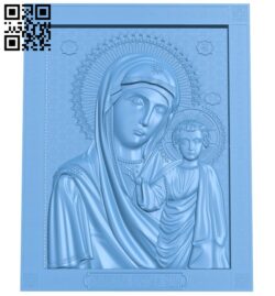 Icon of Our Lady of Kazan A005930 download free stl files 3d model for CNC wood carving