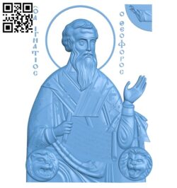 Icon of Saint Ignatius A005934 download free stl files 3d model for CNC wood carving