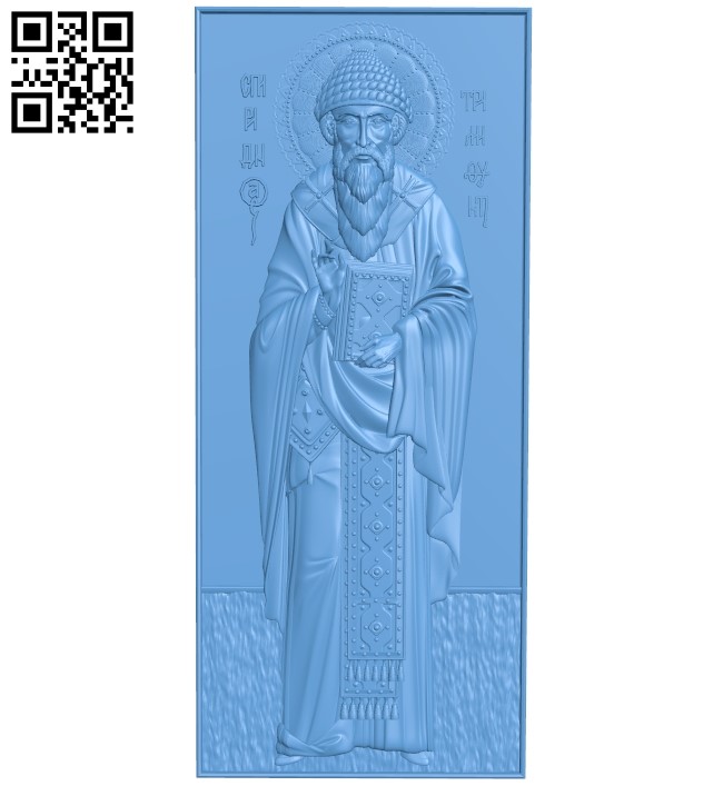 Icon of St. Spyridon of Trimyphus A005939 download free stl files 3d model for CNC wood carving