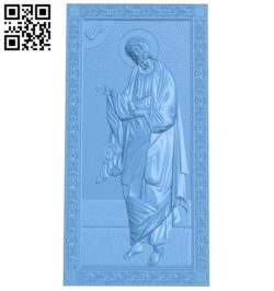 Icon of the Apostle Andrew the First-Called A005931 download free stl files 3d model for CNC wood carving
