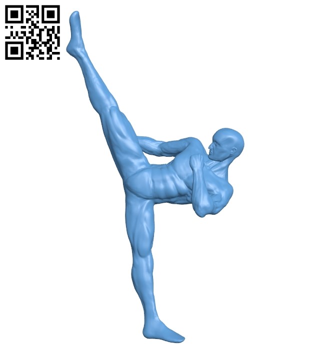 Karate man B008953 file obj free download 3D Model for CNC and 3d printer