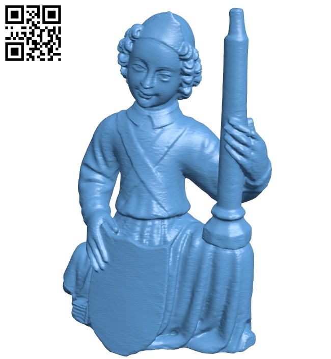 Kneeling Angel B008928 file obj free download 3D Model for CNC and 3d printer