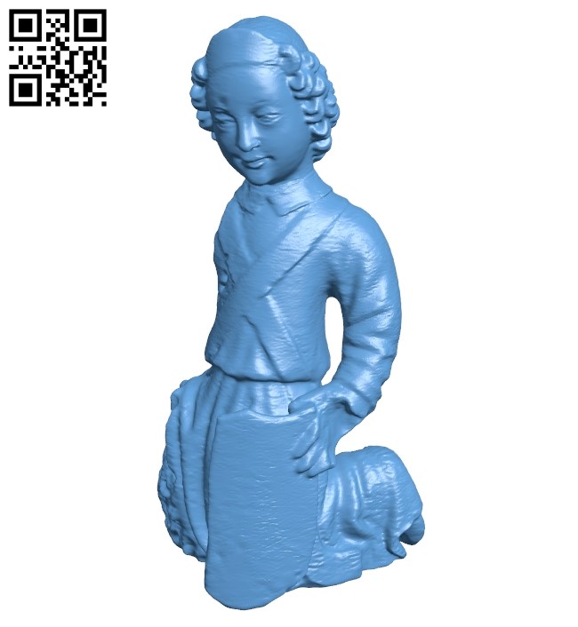 Kneeling Angel B008968 file obj free download 3D Model for CNC and 3d printer