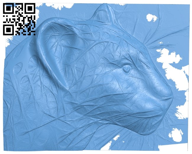 Leopard head A005927 download free stl files 3d model for CNC wood carving