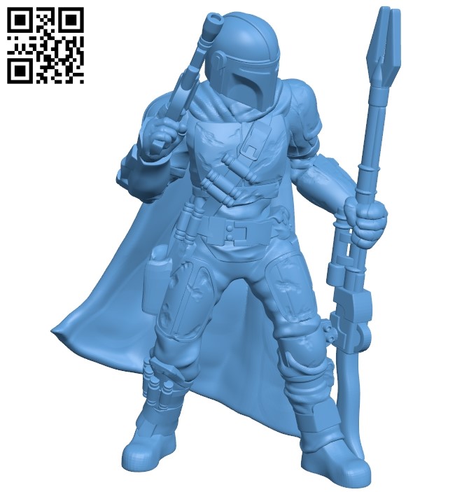 Mandalorian B008982 file obj free download 3D Model for CNC and 3d printer