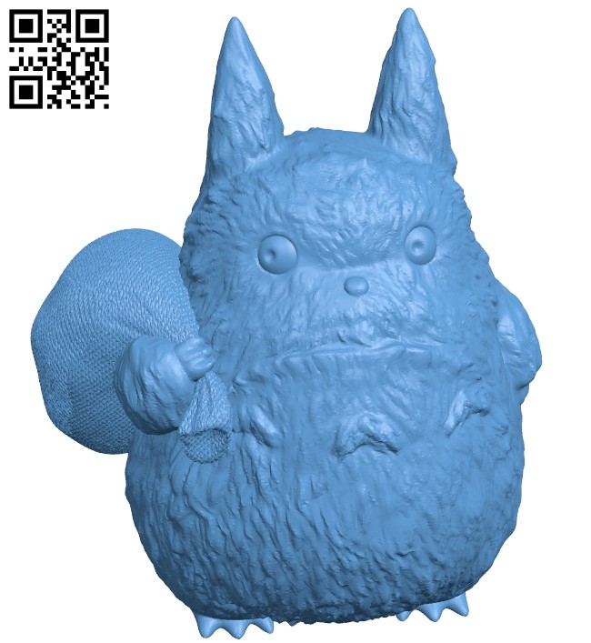 Medium Totoro - My Neighbor Totoro B008935 file obj free download 3D Model for CNC and 3d printer