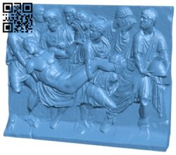 Met marble sarcophagus fragment B008934 file obj free download 3D Model for CNC and 3d printer