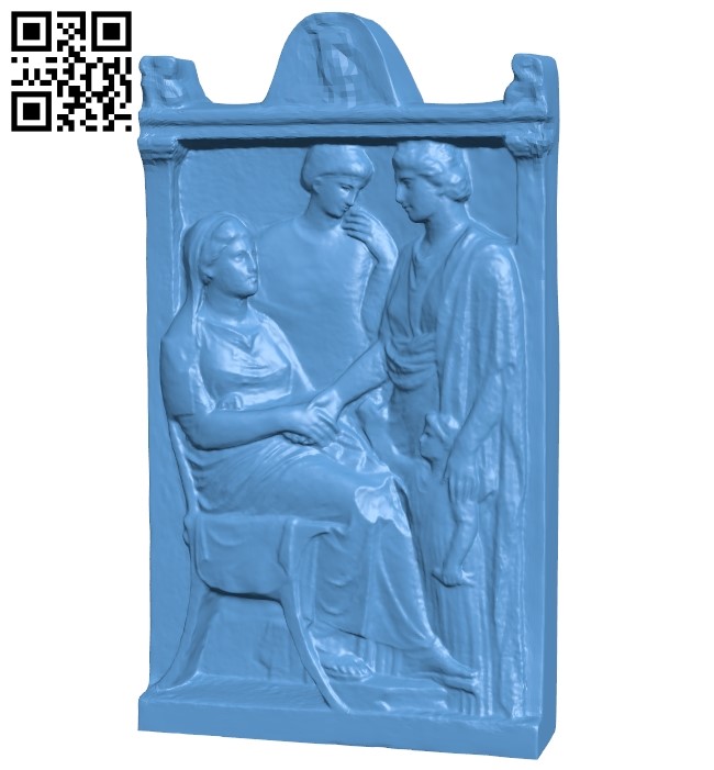 Met stele of a woman B008963 file obj free download 3D Model for CNC and 3d printer