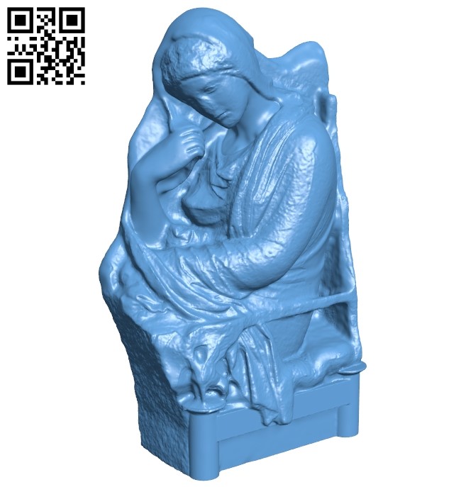 Met stele of a woman B008991 file obj free download 3D Model for CNC and 3d printer