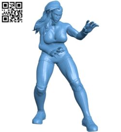 Miss Laura sporty B008988 file obj free download 3D Model for CNC and 3d printer
