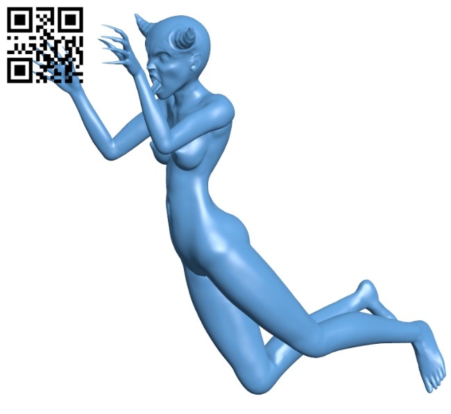Monster woman - devil B008999 file obj free download 3D Model for CNC and 3d printer