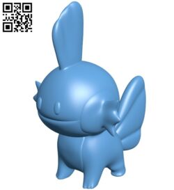 Mudkip basic – pokemon B008930 file obj free download 3D Model for CNC and 3d printer