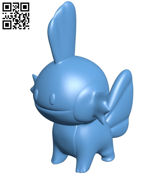 Mudkip basic - pokemon B008930 file obj free download 3D Model for CNC and 3d printer