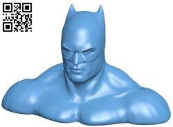 Muscular Batman bust – superhero B008973 file obj free download 3D Model for CNC and 3d printer