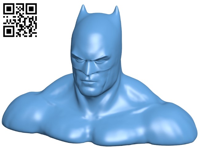 Muscular Batman bust - superhero B008973 file obj free download 3D Model for CNC and 3d printer