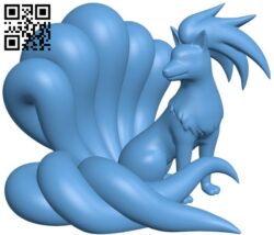 Ninetales – Pokemon B008975 file obj free download 3D Model for CNC and 3d printer
