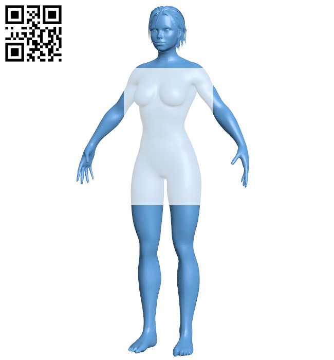 Primitive woman B009005 file obj free download 3D Model for CNC and 3d printer