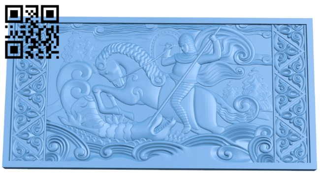 Saint George pattern decor A005902 download free stl files 3d model for CNC wood carving