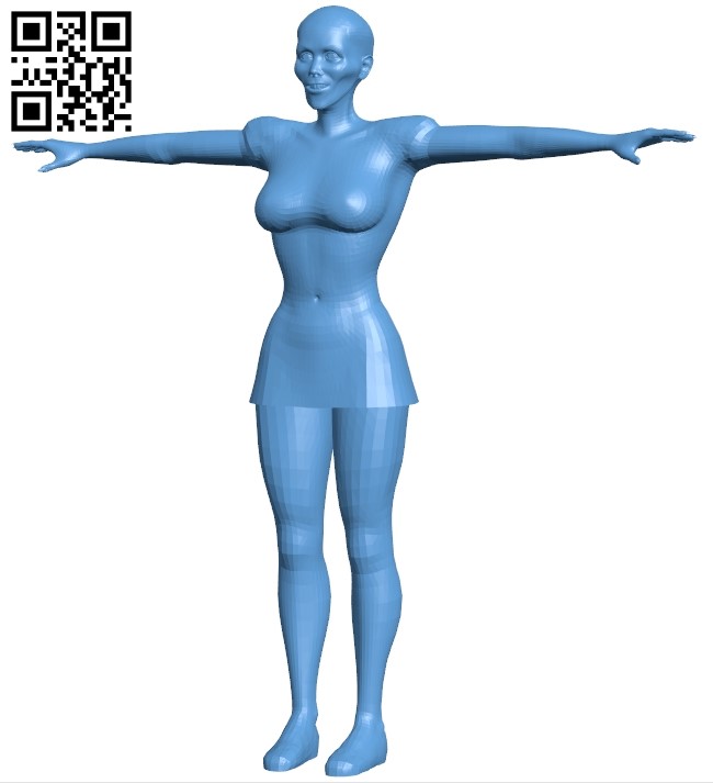 Scary woman B008962 file obj free download 3D Model for CNC and 3d