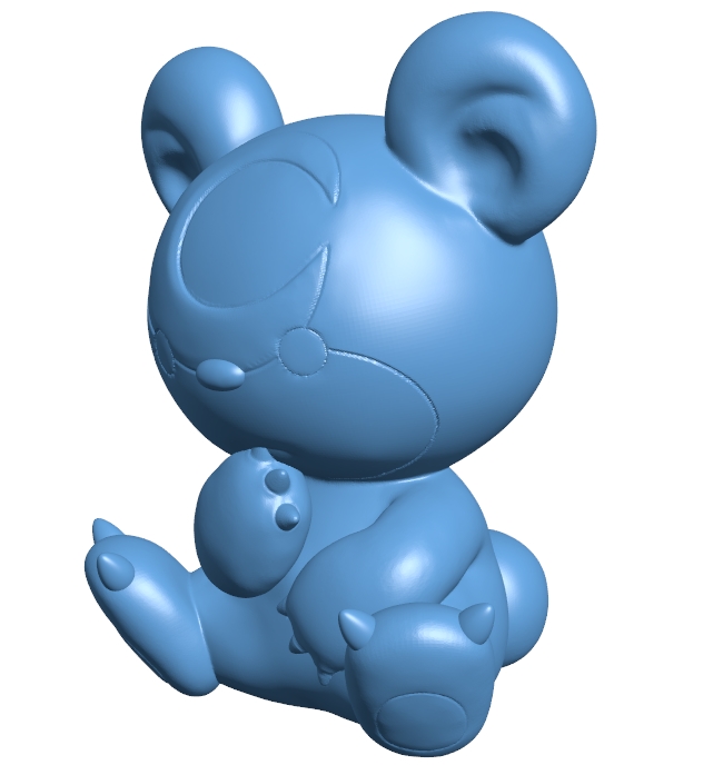 Teddiursa - pokemon B008980 file obj free download 3D Model for CNC and 3d printer