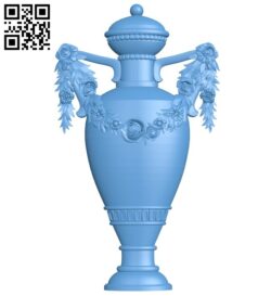 The vase of flowers A005946 download free stl files 3d model for CNC wood carving