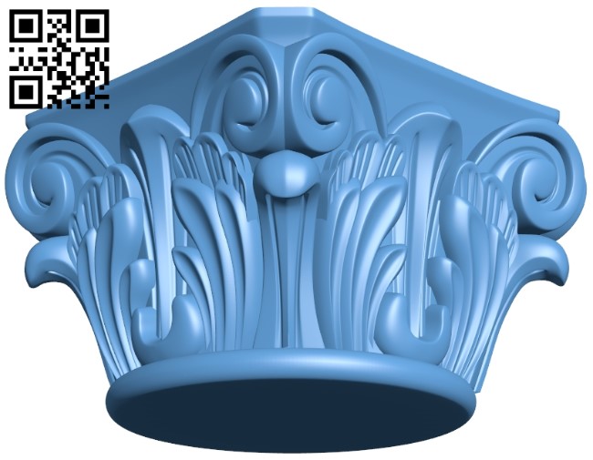 Top of the column A005956 download free stl files 3d model for CNC wood carving