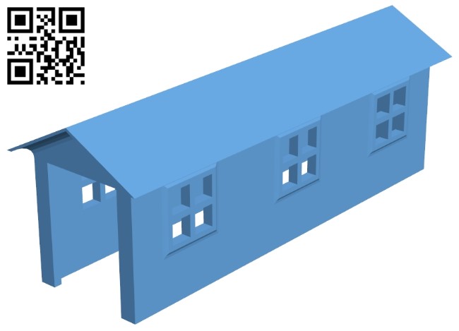 Barn - house B009103 file obj free download 3D Model for CNC and 3d printer