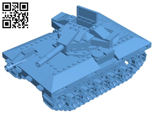 Bulldog tank B009094 file obj free download 3D Model for CNC and 3d printer