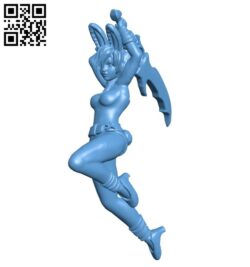 Bunny Riven B009042 file obj free download 3D Model for CNC and 3d printer