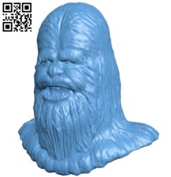 Chewbacca head B009073 file obj free download 3D Model for CNC and 3d printer