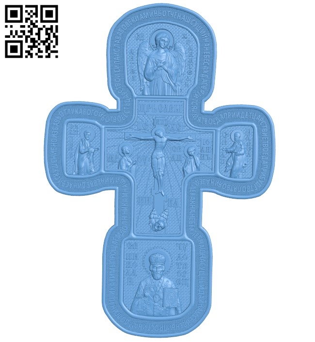 Cross symbol pattern A006127 download free stl files 3d model for CNC wood carving