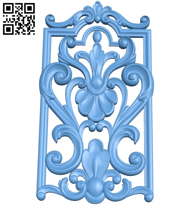 Door pattern A006099 download free stl files 3d model for CNC wood carving