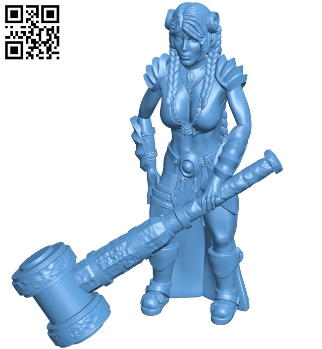 Dwarf Blacksmith BHG B009093 file obj free download 3D Model for CNC and 3d printer