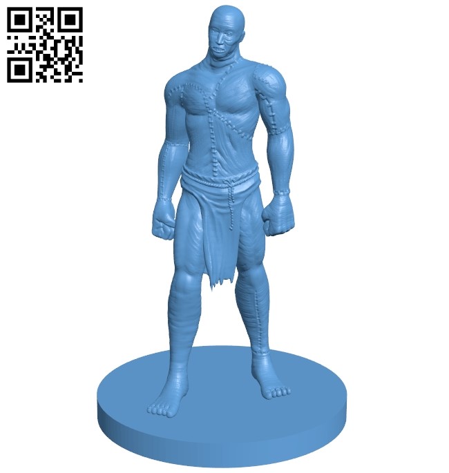 Flesh Golem - man B009052 file obj free download 3D Model for CNC and 3d printer