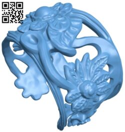 Floral bracelet B009050 file obj free download 3D Model for CNC and 3d printer