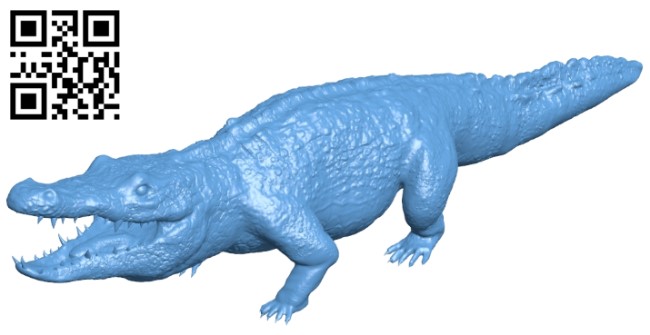 Huge crocodile B009051 file obj free download 3D Model for CNC and 3d printer