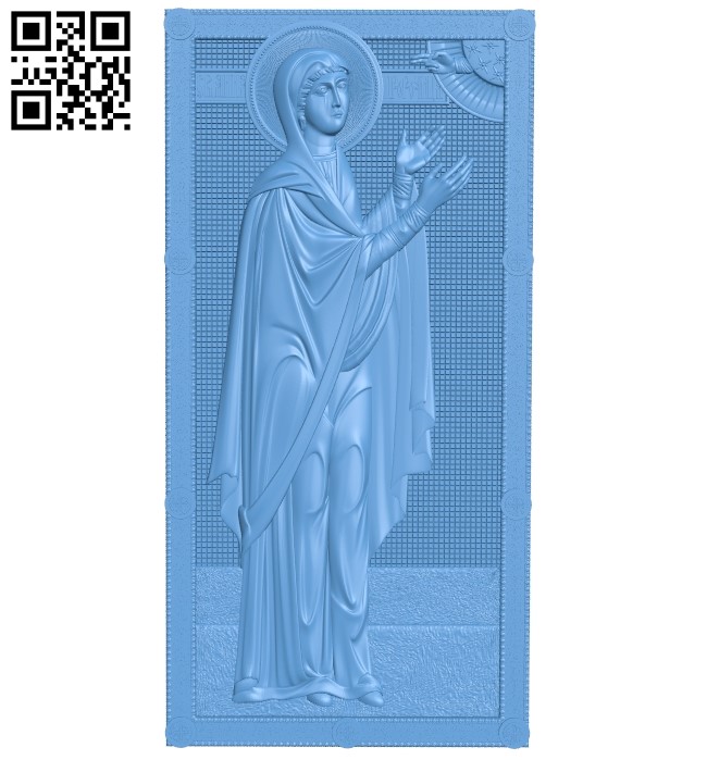 Icon Saint Anna A005990 download free stl files 3d model for CNC wood carving