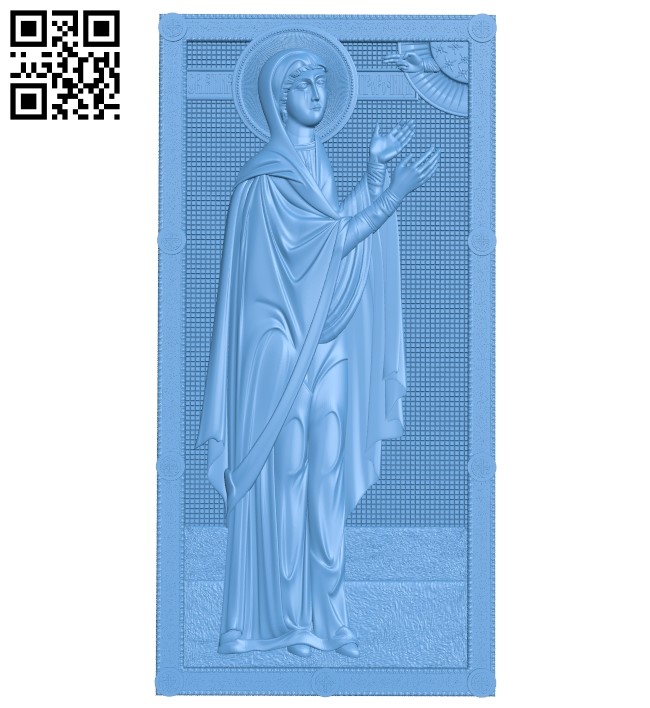 Icon Saint Anna A005999 download free stl files 3d model for CNC wood carving
