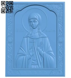 Icon of Anna Gorskaya A005997 download free stl files 3d model for CNC wood carving