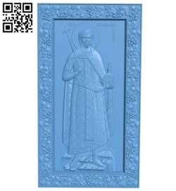 Icon of the Holy Martyr John-Vladimir, Prince of Serbia A006072 download free stl files 3d model for CNC wood carving