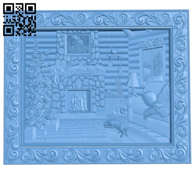 Inside the bungalow A006022 download free stl files 3d model for CNC wood carving