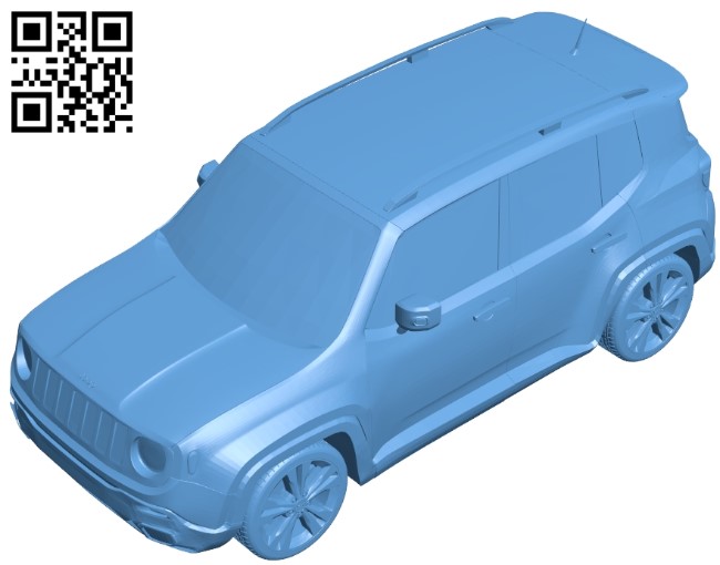 Jeep renegade - car B009063 file obj free download 3D Model for CNC and 3d printer