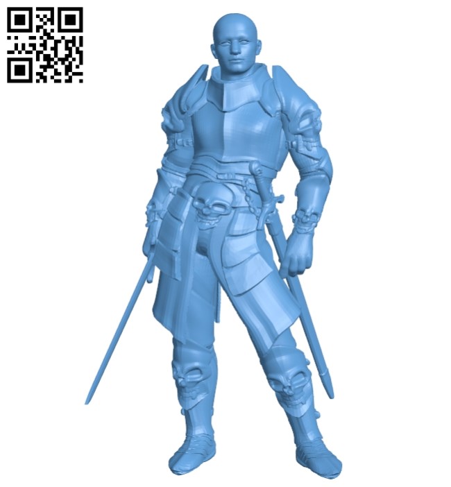 Knight in armor B009141 file obj free download 3D Model for CNC and 3d printer