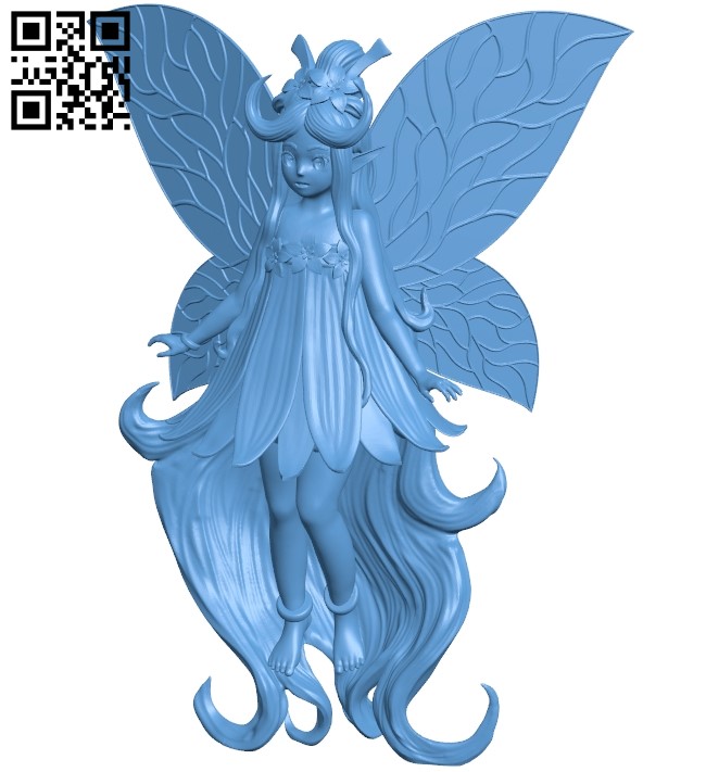 Mana faerie - girl B009219 file obj free download 3D Model for CNC and 3d printer