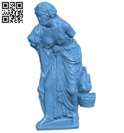 Met marble statue of an old woman B009080 file obj free download 3D Model for CNC and 3d printer