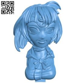 Miss mumei bust B009137 file obj free download 3D Model for CNC and 3d printer