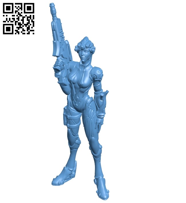 Miss widowmaker - game B009169 file obj free download 3D Model for CNC and 3d printer