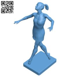 Modern dance – girl B009125 file obj free download 3D Model for CNC and 3d printer