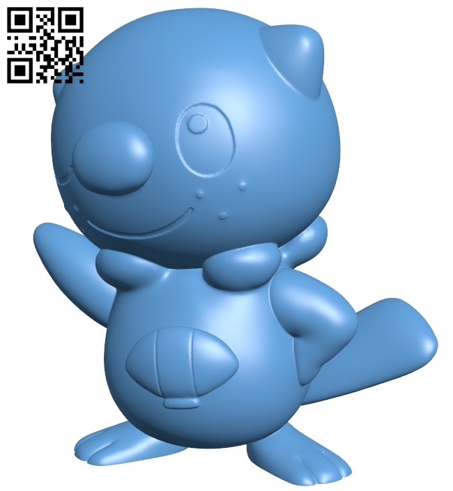 Oshawott - Pokemon B009207 file obj free download 3D Model for CNC and 3d printer