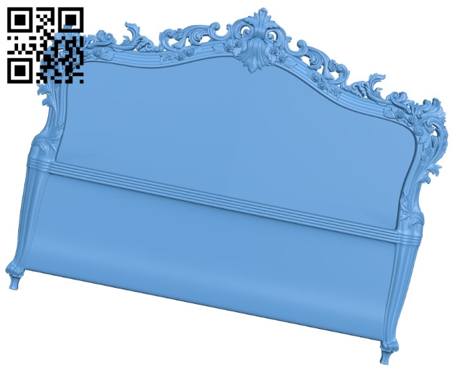 Pattern of the bed frame A006008 download free stl files 3d model for CNC wood carving